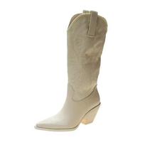 Madingi Moteriški smailianosiai Kvadratiniai kulnai kaubojiški vakarietiški batai Nauji kulkšnies Gladiator Trend Batai Žieminiai Nauji Vaikščiojimas Botas Pumps Mujer Zapatos 35 smėlis
