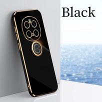 Pirštų žiedo laikiklio dėklas, skirtas Honor Magic 7 Pro Magic7 Magic 6 Pro 5 Lite Honor X60i X60 Pro X9C X6B minkštas silikoninis padengimas For Magic 7 Pro juoda