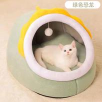 Cute Dinosaur Kitten Special Cat Litter for All Seasons Semi-enclosed Cat Litter Puppy Dog Litter Winter Cold Resistant gray