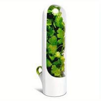Vegetable preservation pod, vanilla preservation vegetable fresh coriander container, suitable for refrigerator, keep bottled vanilla preservation 1pc green