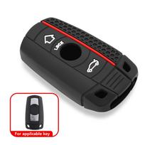 Silikono automobilio išmaniojo rakto dėklo dangtelis, skirtas BMW E60 E61 E70 E81 E87 E90 E91 E92 X1 X5 X3 1 3 5 6 serijos Z4 apsauginio korpuso priedai juoda