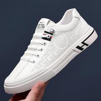Fashion Designer Male Sneakers Trend Sports Shoes for Men White Moccasins Breathable Slip on Men Flats Casual Leather Vulcanized Shoes 39