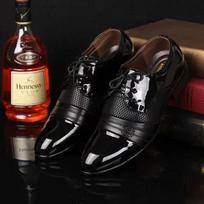 Fashion Men Dress Shoes Men Spring Wedding Fashion Office High Quality Leather Comfy Business Man Formal Shoes 2024 Men Shoes 38 auksas