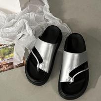 Fashion Summer Clip Toe Women Slipper Fashion Comfort Platform Slides Ladies Outdoor Beach Sandal Shoes Black Casual Soft Flip Flops 35