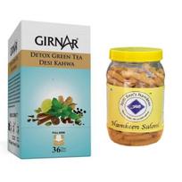 Girnar Detox Green Tea (36 Tea Bags) + Jyoti Ben's Namkeen Saloni 250g