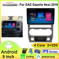 Android 13 Car Radio Multimedia Video Player For GAZ Gazelle Next 2016+ 2 Din Navigation GPS Carplay Autoradio Stereo WIFI BT 4 core 1GB+32GB carplay