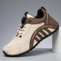Fashion Men's Hiking Shoes PU Leather Outdoor Shoes Wear-resistant Men Trekking Walking Hunting Tactical Sneakers Running Sports Shoes 39 ruda