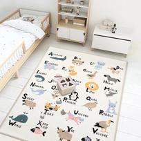 Laiškai Naujagimio Kilimėlis Mokantis Stačiakampis Vaikų kilimas ABC Joyful Education Kūdikių kilimėlis Neslystantis kilimėlis vaikų kambariui Vaikų kilimas 40X60cm-16x24in
