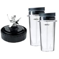16 OZ puodelis su dviem dangteliais, 6 pelekais Ninja, maišytuvo atsarginių dalių priedai, skirti Ninja BL660 BL770 BL740 maišytuvui CHINA