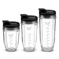 skirta Nutri Ninja smulkintuvo puodeliams ir priedams, atsarginės dalys BL480, BL490, BL640, BL680 Auto IQ serijos smulkintuvams CHINA black
