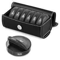 Portable 14 Grid Medicine Storage Box Weekly Morning Night Pill Box Holder Tablet Container Healthy Care Tool for Travel gray