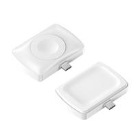 2 viename magnetinis belaidis įkroviklis USB C tipo C belaidžio laikrodžio įkroviklio stovas, skirtas AirPods 2/3/4/Pro, skirtas Apple Watch Series 1-10 balta