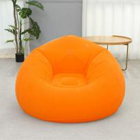 Lazy Inflatable Sofa Chair Living Room Folding Tatami Single Lounger Sofa Home Decoration Bean Bag Chair Outdoor Casual Sofa Bed oranžinė