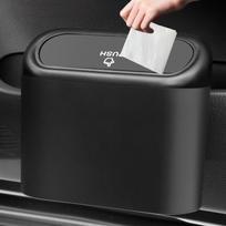 Automobilio apverčiama šiukšlių dėžė, pakabinama šiukšliadėžė, atlošo durys, nešiojama daiktadėžė, šiukšlių dėžė One Size juoda
