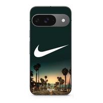 Case for Google Pixel 9 nike logo California Palm Trees at Night background juoda