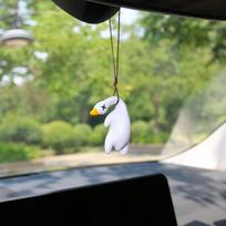 Car Swing Duck Cute Universal Durable Car Interior Decoration Car Pendant Creative Portable Car Accessories beige