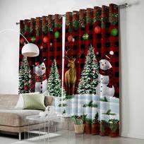 Kalėdų langų užuolaidų dekoras namams miegamojo virtuvei svetainei Kalėdų ornamentas Kalėdų dovanos Navidad Natal Naujieji 2023 m. 135W x 60H(cm) x1 gray