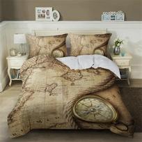 3D Print Nautical Map Bedding Set,Duvet Cover Comforter Bed Set Quilt Cover Pillowcase,King Queen Twin Size Boys Girls Adults 135X200cm