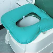 Bedside Commode Cushion Elevated Toilet Soft Thickened Thick Seat Cover blue