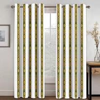 Eritrean Bohemia Boho Saba Barquote Abstract Ethiopian 2Pcs Window Curtains For Kids Bedroom Living Room Bathroom Kicthen Door W50 X H130(CM)X2&Hook white