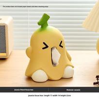 Nėra banano Žalias servetėlių dėžutė Kūrybinga banano servetėlių dėžutė Buitinė svetainės stalviršio meno dekoracija Keraminiai popieriaus laikymo įrankiai