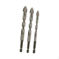 3x Four Flute Sawtooth Eccentric Drill Bits Hexagon Shank Multipurpose High Hardness Premium Home