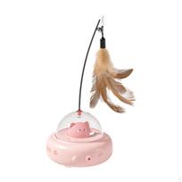 Electric Cat Toy Pet Moving Supplies Robotic Kicker for Home Use White rožinė