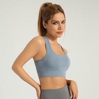 Women's Peach-Back Sports Bra: High-Impact Support for Yoga & Fitness XXL balta