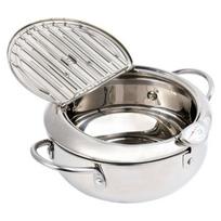 ADM Deep Frying Pot Tempura Fryer Pan with Lid Temperature Control Fried Chicken
