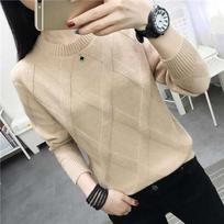 Women's Twist Pullover Loose Lazy Bottoming Sweaters Spring Autumn Sweater Outerwear Pull Femme S-3XL Plus Size S kava