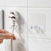 Skaidrus lipnus sieninis kabliukas maitinimo kištams ir kabeliams Single hook, Adhesive hook, PVC, Modern and simple