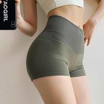 Women Sports Shorts Compression Shorts Women Seamless Workout  Sexy Shorts Gym Leggings Short Tights Sporty Woman Running M armijos žalia spalva