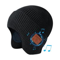 Muzikinė kepurė Žieminė Vėjo nepraleidžianti Muzikinė kepurė 5.0 Bluetooth Belaidės Stereo Ausinės Muzikinė kepurė Ausis dengianti Laisvų rankų įranga Kepuraitė Galvos apdangalas pilka
