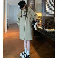 Spring Cape Style Mixed Outdoor Style Windbreaker Women's Loose Large Size Mid-length Hooded Casual Jacket XL gray