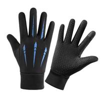 Motorcycle Full Finger Gloves Warm Mittens Waterproof Cycling Gloves Fashion Winter Glove Sports mėlyna