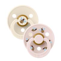 BIBS čiulptukų rinkinys 2 vnt. 1 dydis 0-6 mėn. spalva- Bumblebee ivory mix