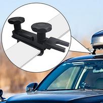 Stogo bagažinės spaustukai 4 vnt. Automobilio furgono montavimo rinkinys 85 mm vidinis plotis Stogo bagažinės spaustukai su 8 fiksavimo veržlėmis 2 diržai daugumai automobilių juoda