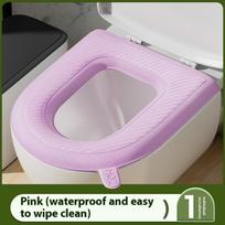 High foam EVA waterproof toilet seat cushion household no-washing erasable toilet ring bathroom universal in all seasons rožinė
