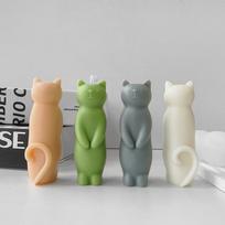 Animacinis 3D Stovintis Kačiukas Aromaterapinė Žvakė Silikoninė Forma Namų Gipsinė Dekoracija PASIDARYK PATS Naminių Gyvūnų Katės Rankdarbių Gamybos Įrankis