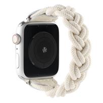 Suderinamas su Apple Watch: iWatch SE/9-1 Rankų darbo pintas elastinis dirželis su susuktu raštu 38/40/41mm L size 140mm balta