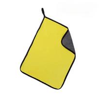 Microfiber Cleaning Towel Car Cleaning Cloths Soft Quick Drying Windows Mirrors Wiping Cloths Home Kitchen Cleaning Accessories 1PC geltona