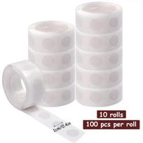 10RollS Double-sided Adhesive Dots Transparent Removable Balloon Adhesive Tape Glue For Diy Craft Wedding Birthday Party Decor 1CM white