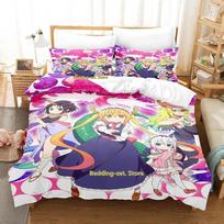 Miss Kobayashi's Dragon Maid Bedding Set Anime three-piece set Adult Kid Bedroom Duvetcover Sets Kawaii Girls conjunto de cama 70x133cm 2pcs