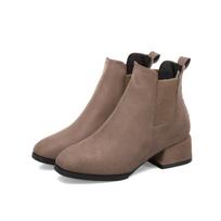 Autumn Winter Boots women Camel Black Ankle Boots For Women Thick Heel Slip On Ladies Shoes Boots Bota Feminina erf56 12 ruda