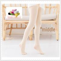 Spring & Summer 60D Velvet Ballet Leggings - Anti-Pilling White Dance Socks for Children Size M (105-120CM)