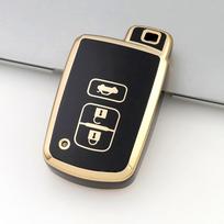 For Toyota Prius Plus Auris Avalon Verso Rav 4 Corolla 2013 Yaris Hybrid Remote 3 Buttons TPU Car Key Case juoda