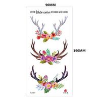 Rožių tatuiruotės lipdukas, raudonų gėlių sapnų gaudyklė, vandeniui atsparus tatuiruotės lipdukas, „Amazon“ lipdukas 90*190MM