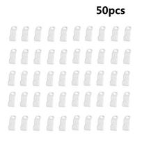 50Pcs Mini Clothes Hanger Hooks Plastic Space Saving Closet Connector Hook Extender Clips Wardrobe Coat Organizer Rack Holder white