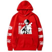 Oma Riman College Cartoon Printed Casual Hooded Sweater XS raudona