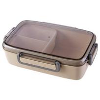 MeyJig Microwave Lunch Box Leak-Proof Independent Lattice Bento Lunch Box for Kids Bento Box Portable Food Container kava